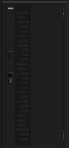 Товар Дверь Thermo Техно Д2/SBlack Букле черное/White Silk BR6220