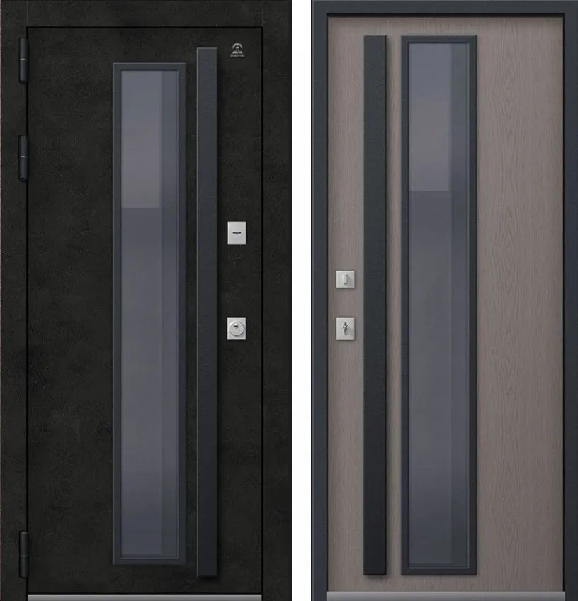 Дверь Термо-15 Бетон тёмный - Софт ясень грей DIS007480